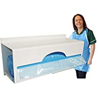 Dispensador para delantales desechables montado en la pared en plástico blanco de calidad durable para uso cómodo y…